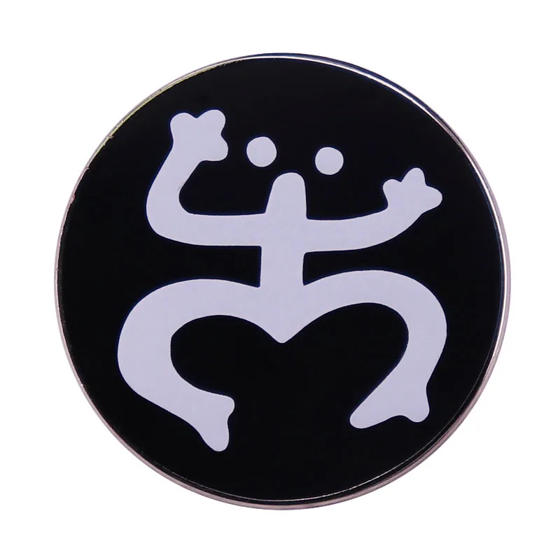 Coqui Taino Puerto Indian Tribe Logo Enamel Pin Frog Badge