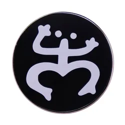Coqui Taino Puerto Indian Tribe Logo Enamel Pin Frog Badge