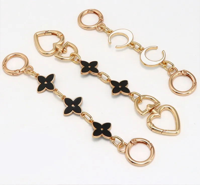 Metal Purse Extender Chain Four-Leaf Clover Bag Chain Handle Replacement Crossbody Shoulder Bag Accessory Chain Strap