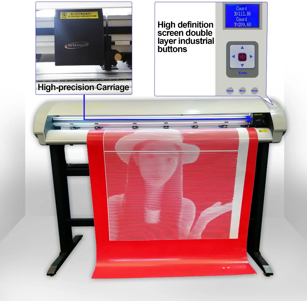 High Quality Easy-to-Operate Signmaster Servo Step Motor Vinyl Contour Cutting Graph Plotter Factory Direct Roll Paper Sticker