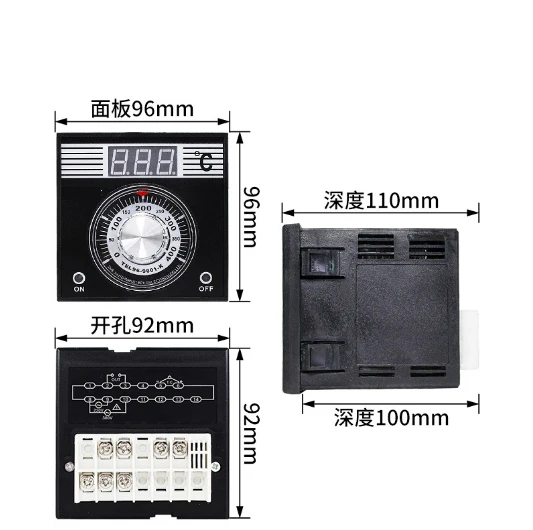 Good price TEL96 96mm K J relay SSR Digital PID Temperature Controller TEL96-9001, oven temperature controller