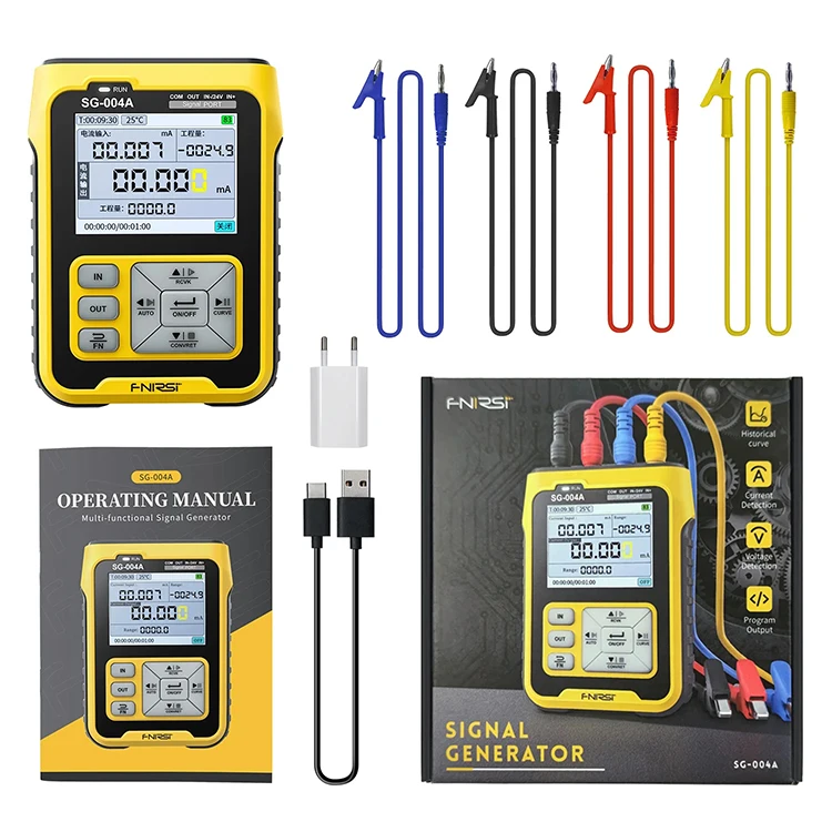 FNIRSI Multifunctional Signal Generator SG-004A 4-20mA PT100 Thermocouple Resistance Pressure Transmitter Process Calibrator