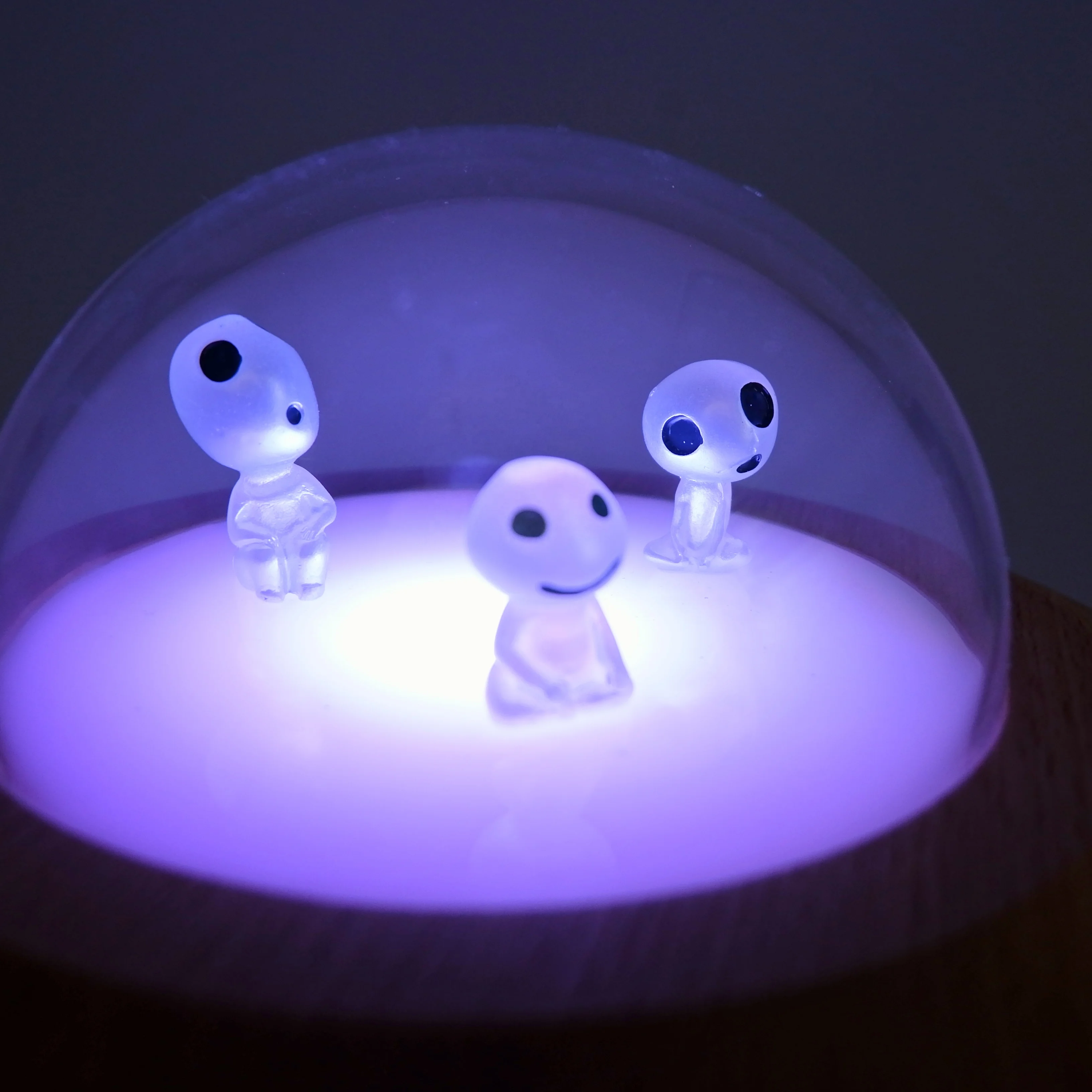 Space Alien UFO Night Light Lamp RGB Remote Control Wooden Decorative Table Lamp Space Age Lamp From Home Decoration