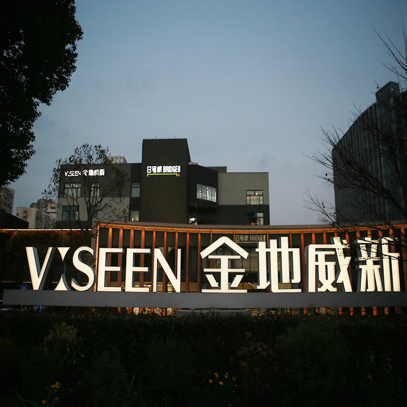 Competitive Price large-scale landscape letters metal painted floor-standing letters Illuminated floor-standing letters