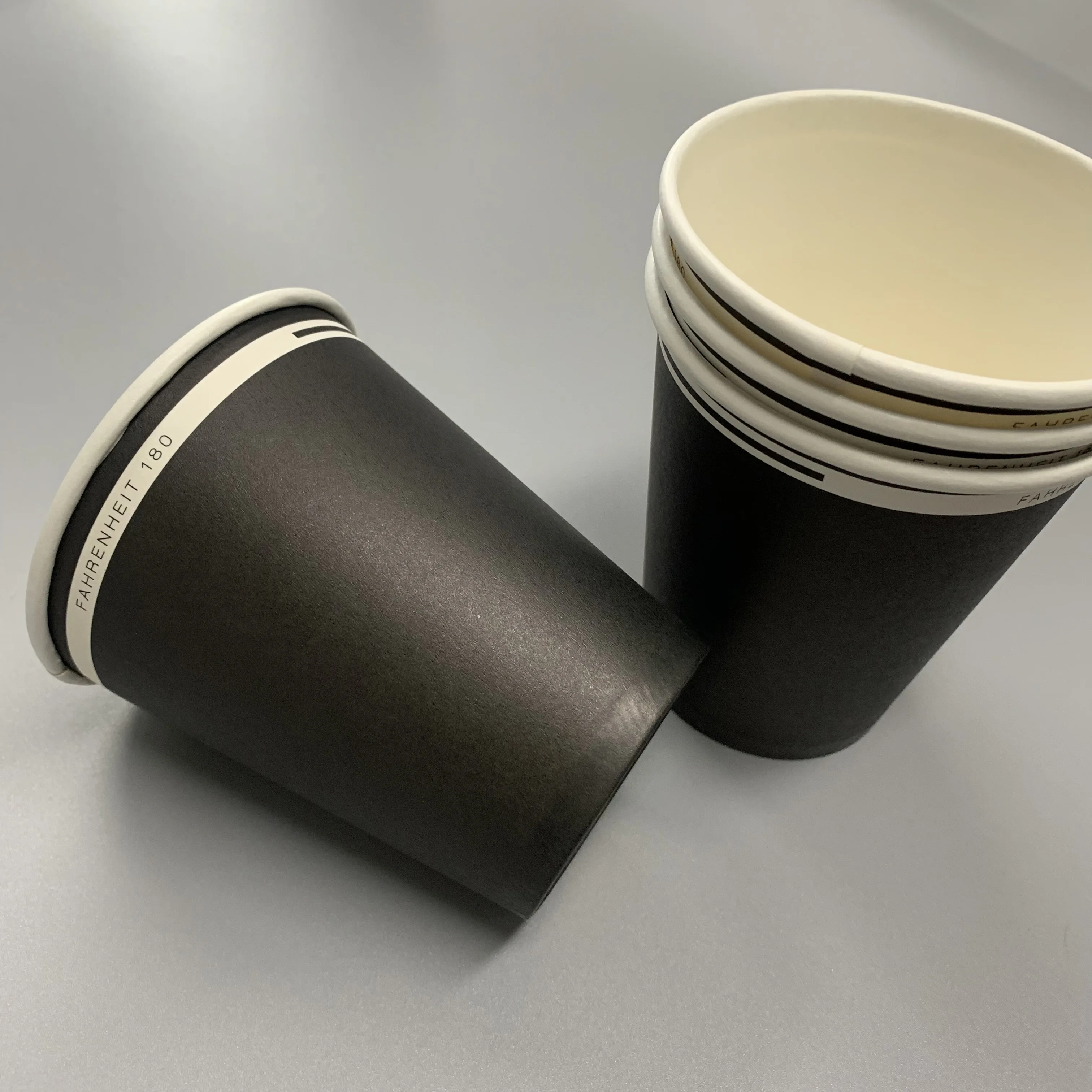 Custom Logo Printed 8oz 12oz Double Wall Coffee Paper Cups