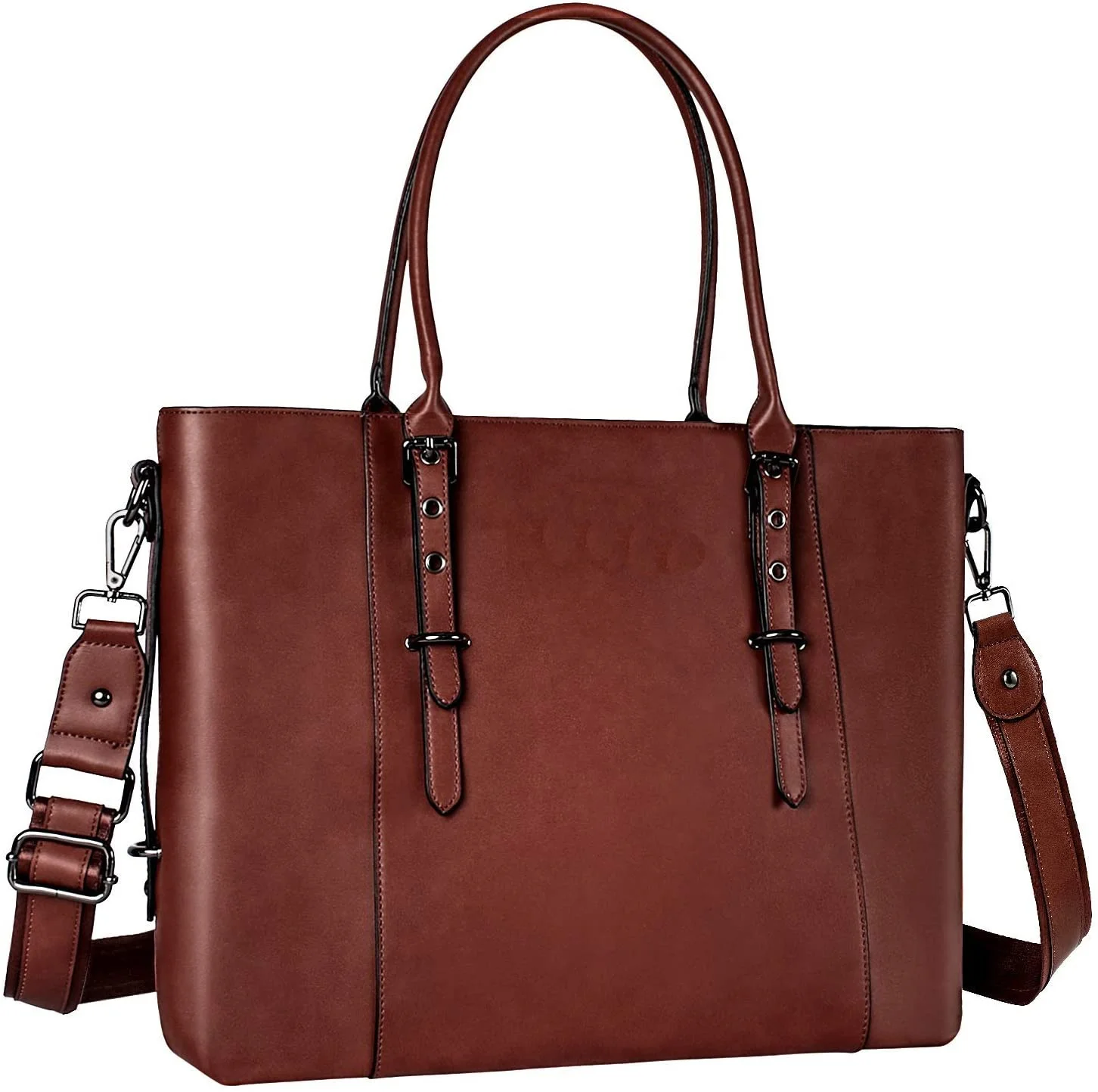 Tourbon 2021 PU Fashion Style Leather Laptop Bag Portfolio Briefcase for Women 17 inch Ultrabooks Notebook Tablet PC