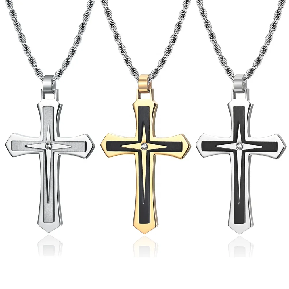 Stainless Steel 316L Religious Christian Jewelry Cross Pendant