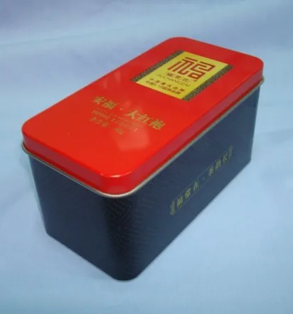 Rectangular Custom Green Tea Bag Package Tin Box Tea Ball Package Storage Metal Tin Box