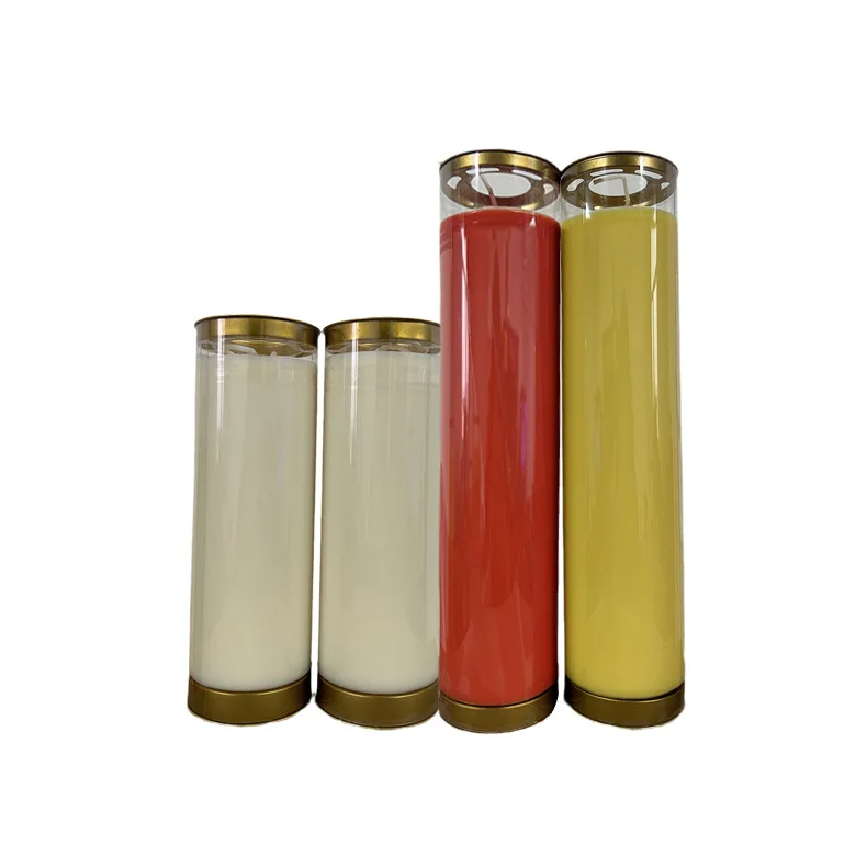 Wholesale handmade smokeless glass candles soy wax long burning time Religious candles