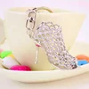 New Fashion  High Quality Bling Promotional Rhinestones Women High Heel Shoes Metal Keychain