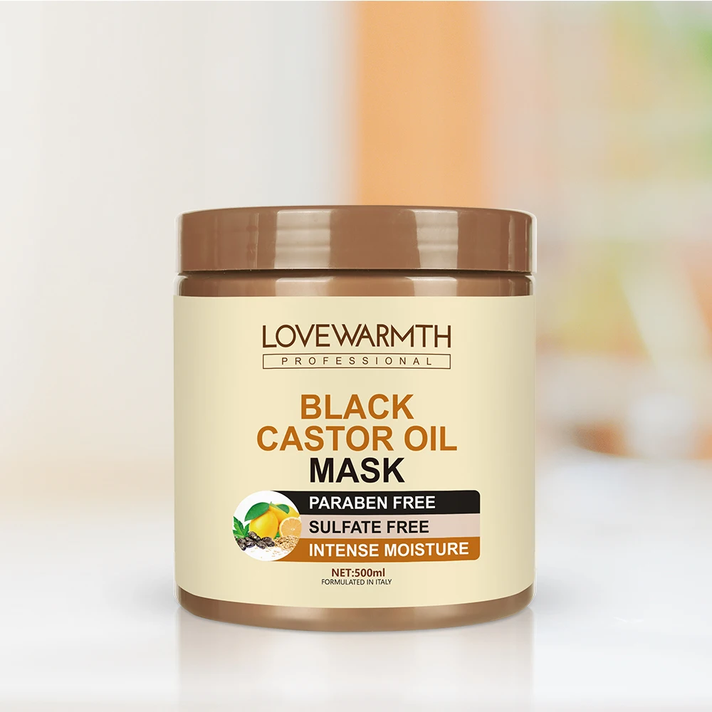 OEM Professional Natural Smooth Black Castor Oil Repairing Hair Mask Organic Collagen Hair Mask