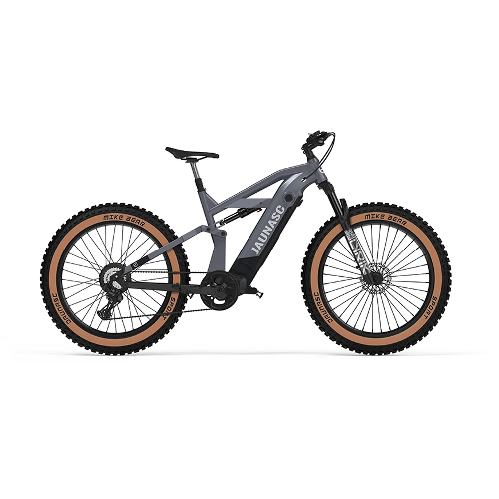 KUAKE high end electric mountain bike full suspension ebike ANANDA Mid motor mountain E bicycle fat tire ebike MTB for adults