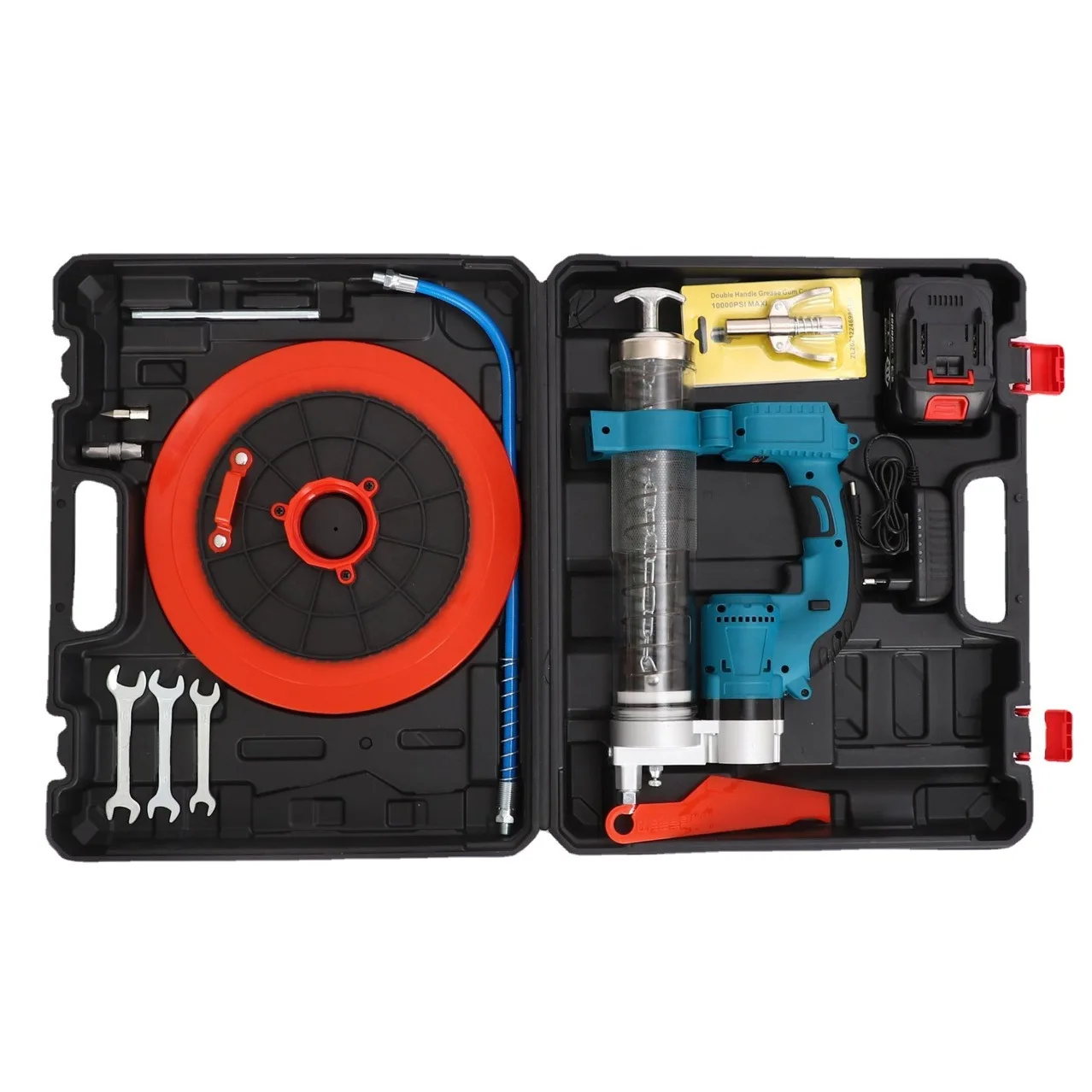 High Pressure Electric Grease Gun Oil Injector Fat Machine Hardware Car Maintenance Power Tools Set