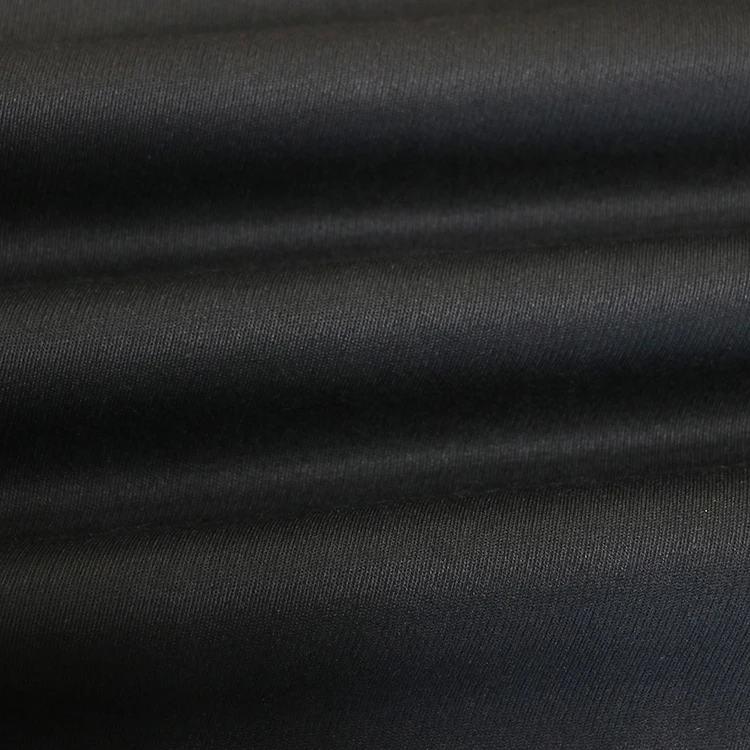 Black  Wool Fabric Gabardine Woolen Fabric  For Suit W-045