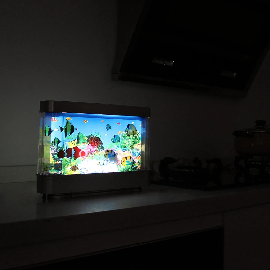 3D Discovery Kids Marine LED Lamp Rotating Ocean Aquarium Picture Motion Moving Lamp Night Light Tropical Fantasy