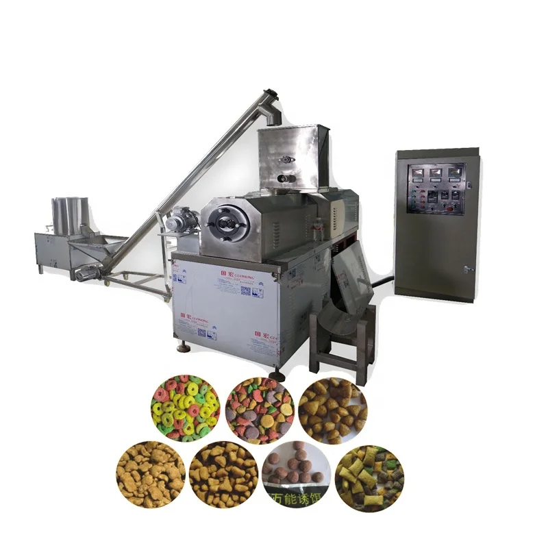Dry wet pet food pellet processing making extruder machine dog food machine