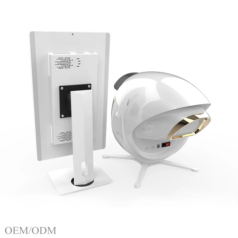 portable face skin analyzer  hydration machine smart Skin oil tone moisture color type ph dome facial tester machine