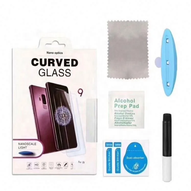 LKG Glass Ultra Curing Film Glue Anti Phone S22 Tempered 3D Mobile Note Machine Curved 10 9 Uv Screen Protector For Samsung
