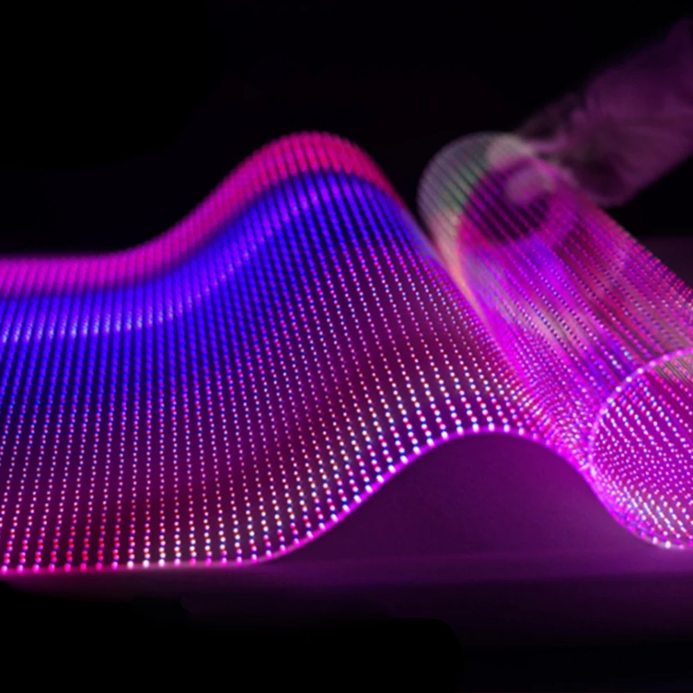 Светодиодная матричная панель 60*192 мм P3 умная цифровая Гибкая Адресуемая RGB пиксельный узор текстовая анимация вывески