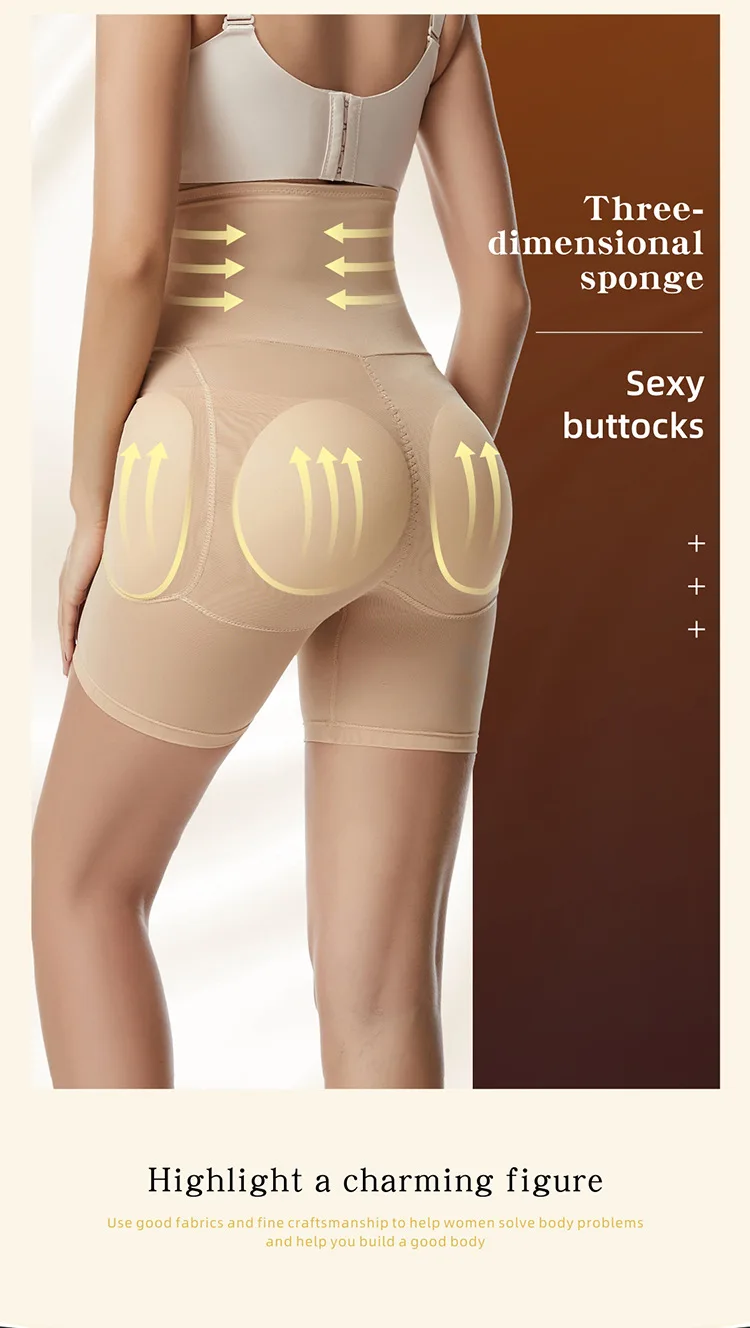 Custom Butt Lifting Waist Trainer Body Shaper Shapewear Fajas Tummy Tucker Thigh Trimmer Leg Shaper Girdles Butt Pad Hip Panties