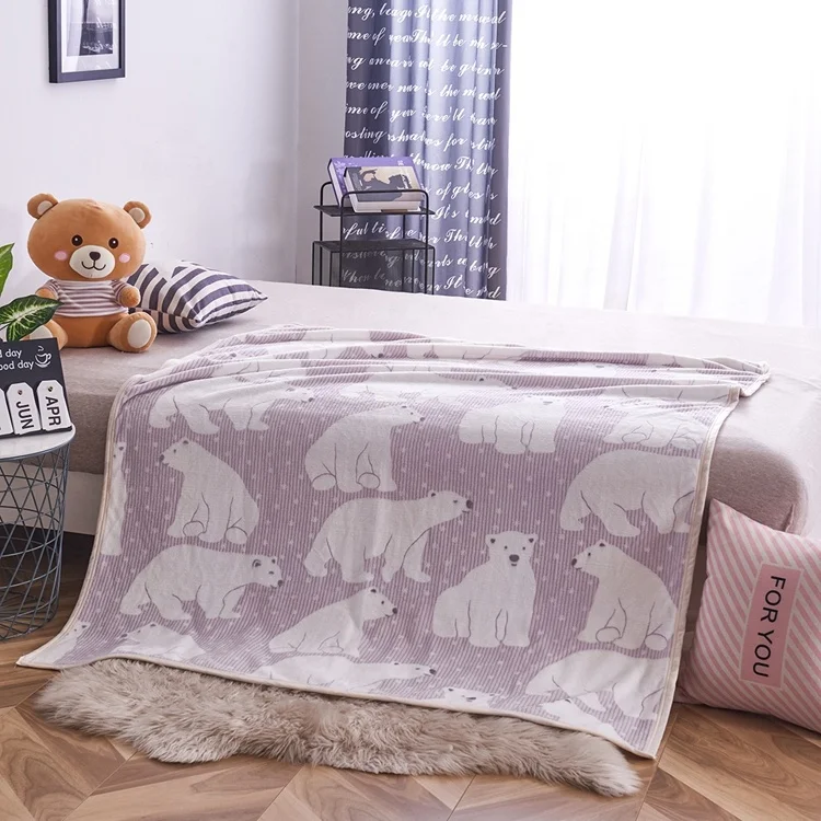 
DONGFANG hometextile fabric cute printed burnout flannel fleece throw luxury baby blankets 