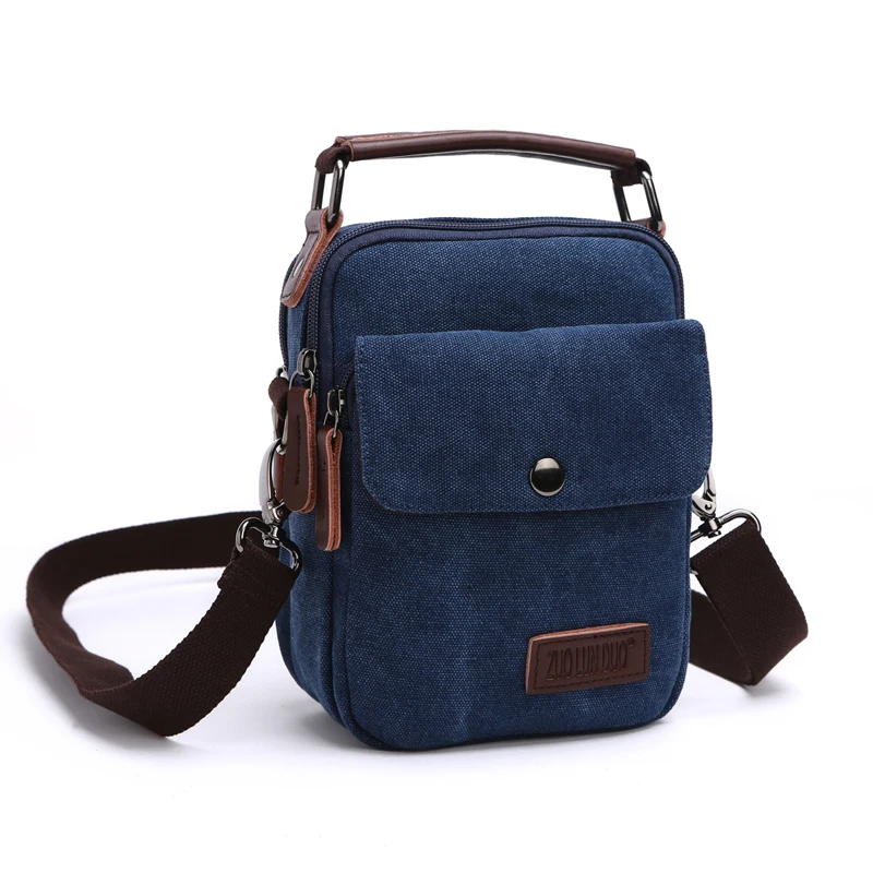 ZUOLUNDUO 2023 Leather Sling Bag Mini Messenger Crossbody Bag Carton Canvas Polyester Cotton Letter Quick Side Release Vintage