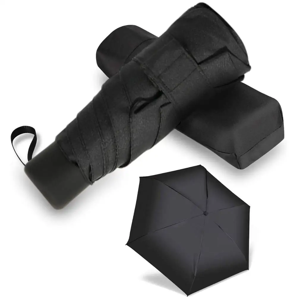 Ovida best quality wind proof compact small pocket size portable 5 fold mini capsule umbrella