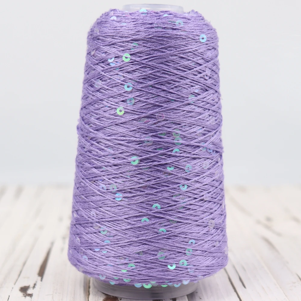 3mm rainbow sequin 50g 400m 3 ply 100% Tencel  Lyocell Yarn for Sock Knitting Yarn