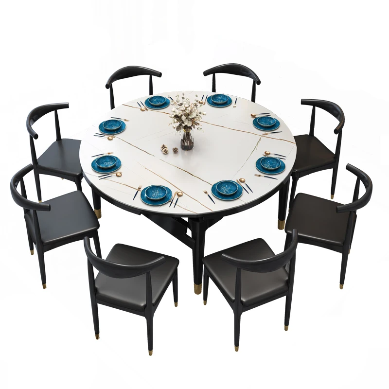 SITU wholesale custom shape marble dining table and chair for dining room furniture round extendable dining table