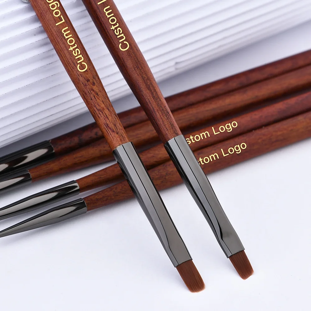 Custom LOGO wooden Nail Brushes 100% Kolinsky Acrylic Nail Brush Pure Kolinsky Nail Art Brush design