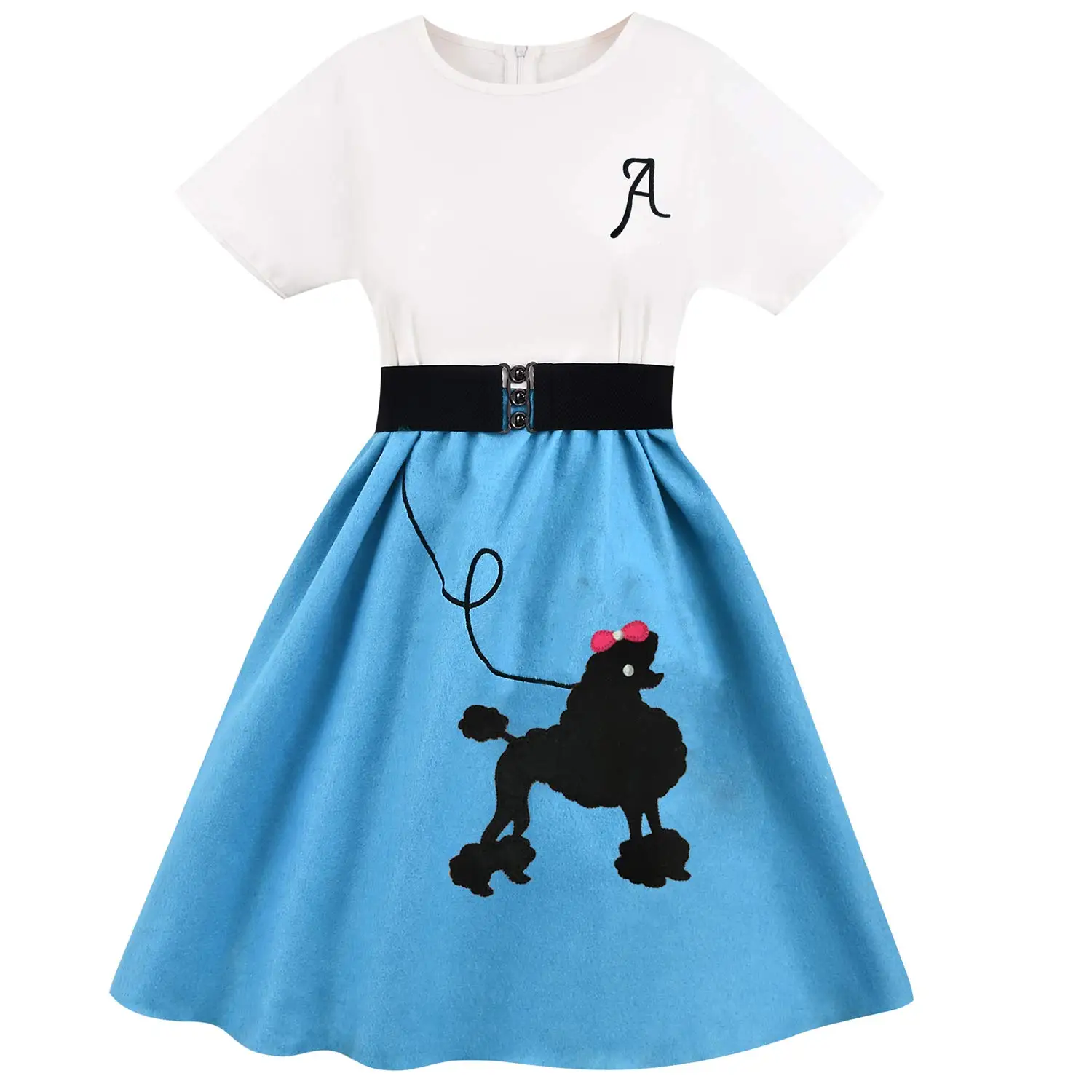 Оригинальная рубашка в виде пуделя, костюм в стиле 50-х годов для винтажного рокабилли, свободная футболка, коктейльное платье