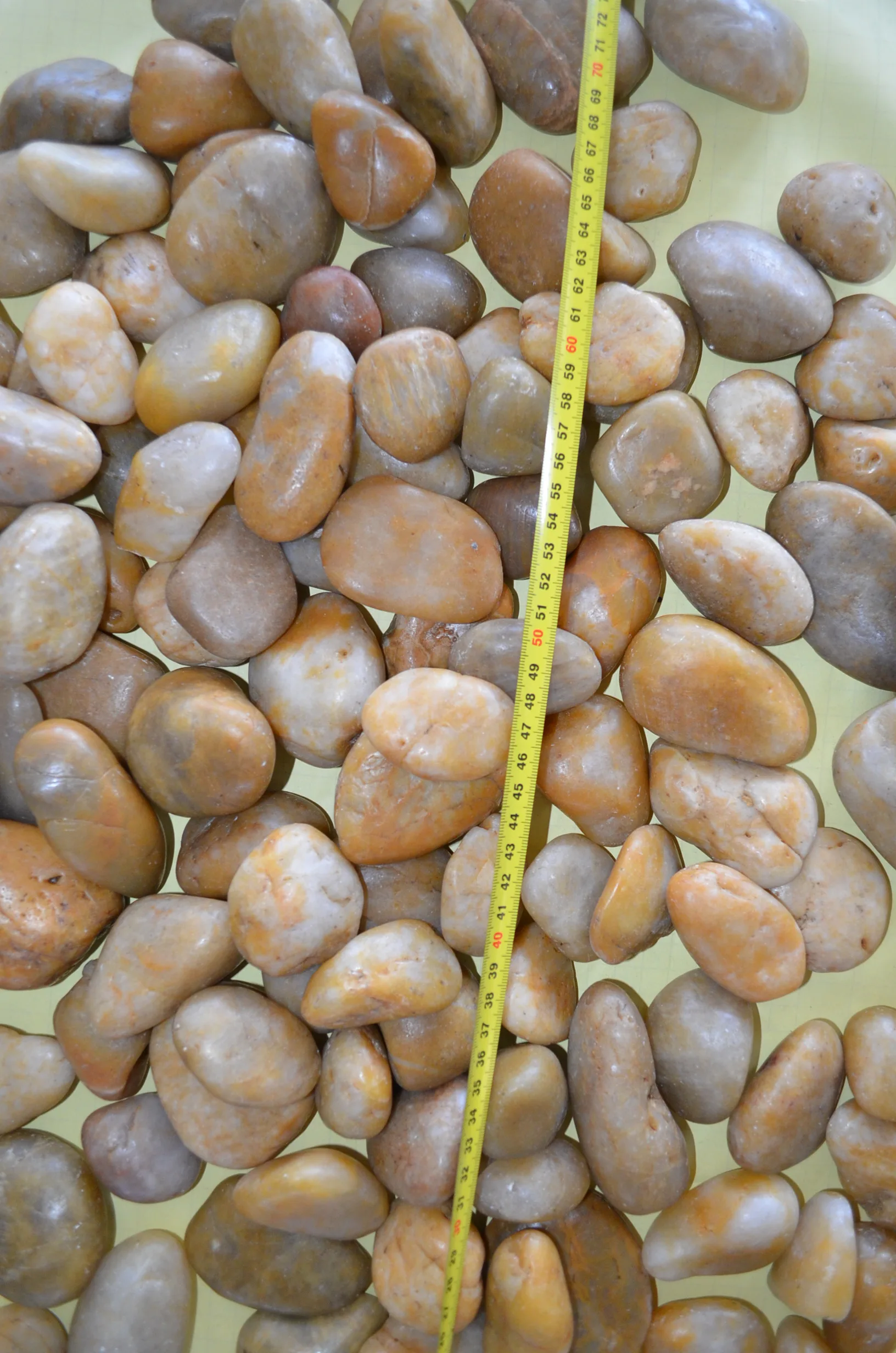 Коллекция желтой полированной гальки универсальные камни для садовых дорожек