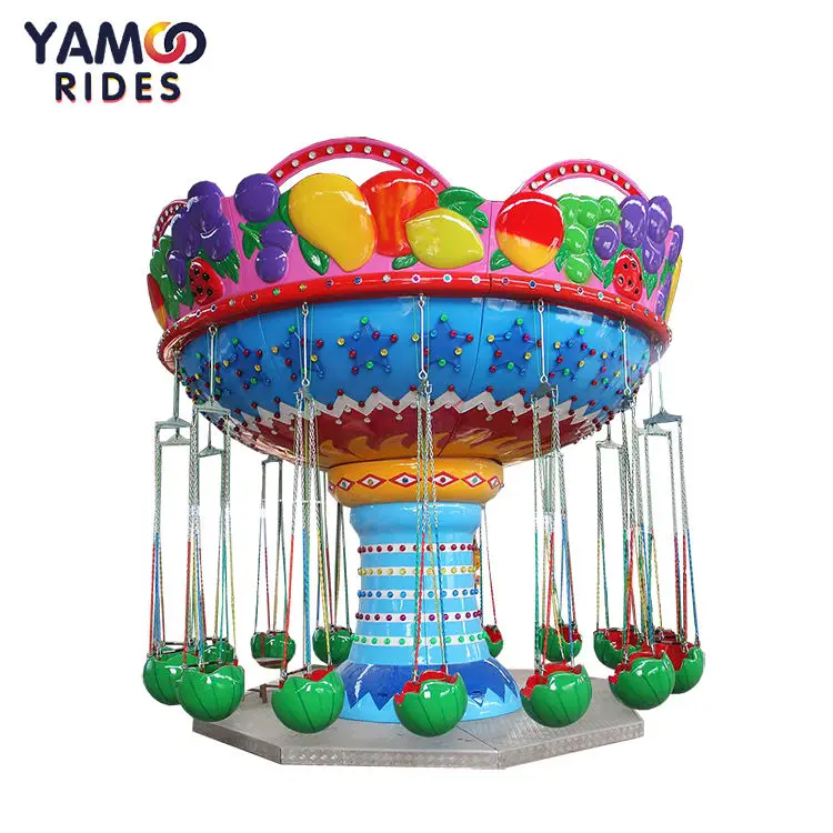 Colorful park flying chair ride park riding flying chair 16 seats for sale