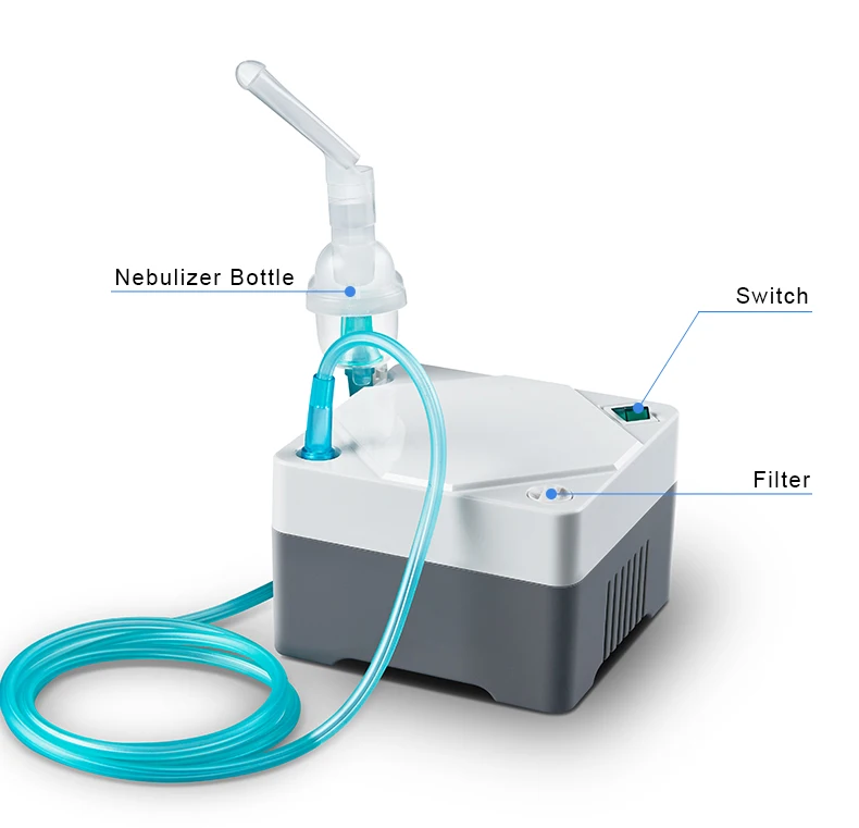 Air Compressor Nebulizer for Aerosol Therapy With CE ISO Home Inhaler Nebulizer Class II Portable Medical Ultrasonic