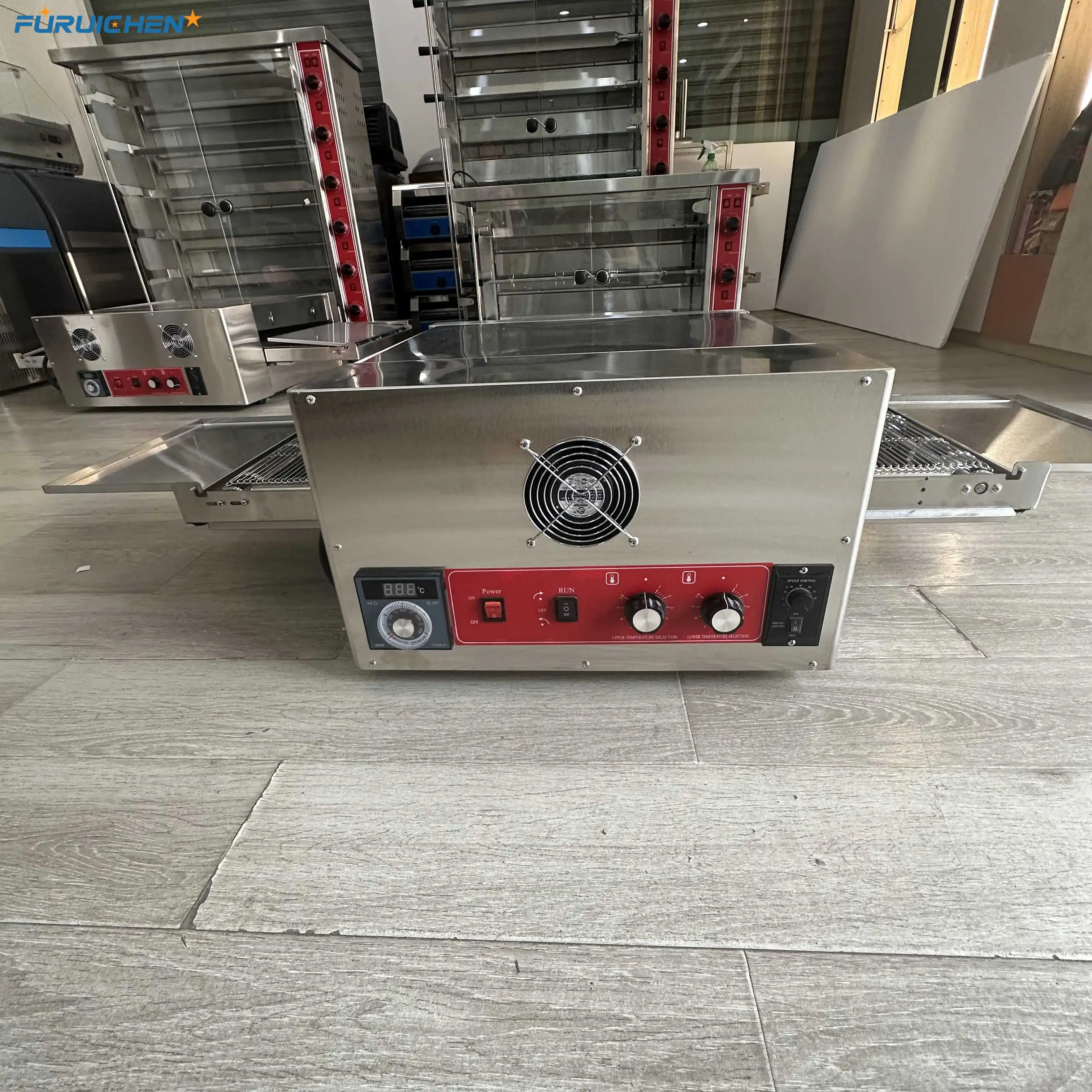 Furuichen Commercial 15.75Inch Electric Conveyor Pizza Oven Industrial Oven Price Bakery Equipment