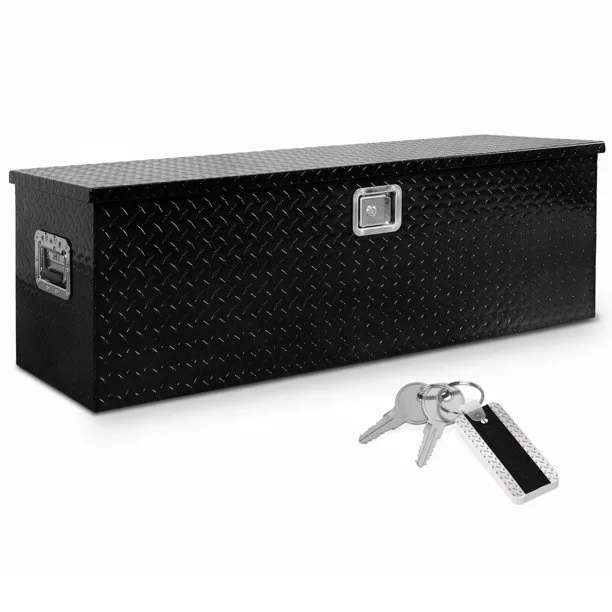 Durable Black Aluminum Truck Diamond Plate Storage Tool Box, Tool Storage Customize