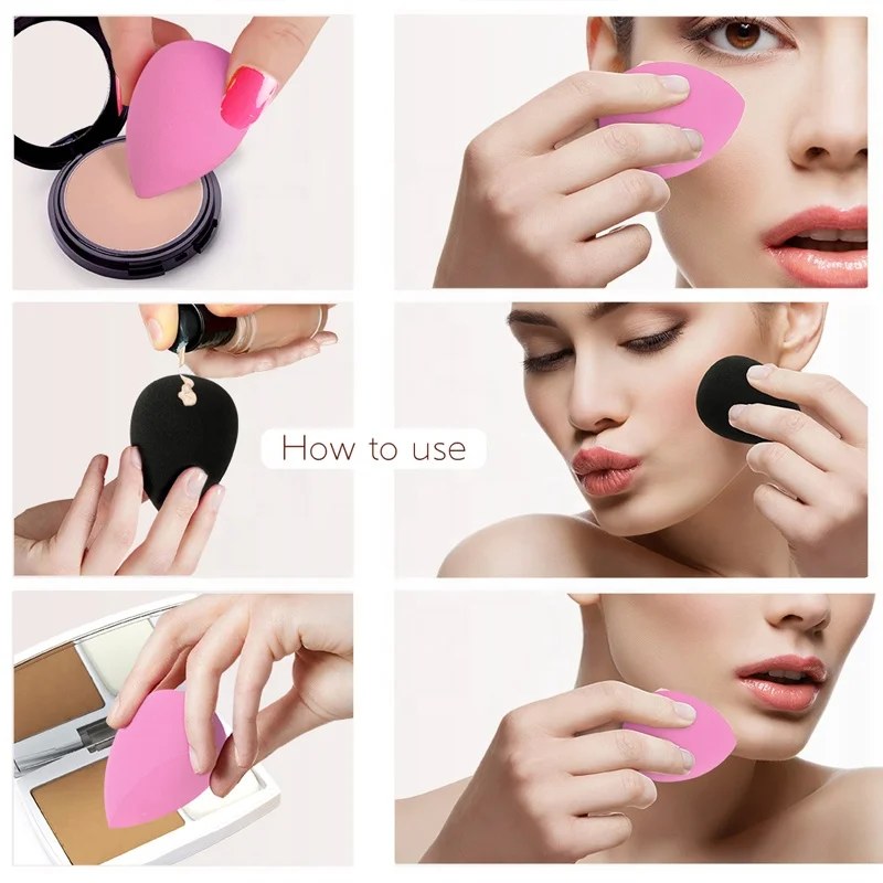 Lalasis natural foundation makeup sponge wholesale teardrop private label beauty sponge