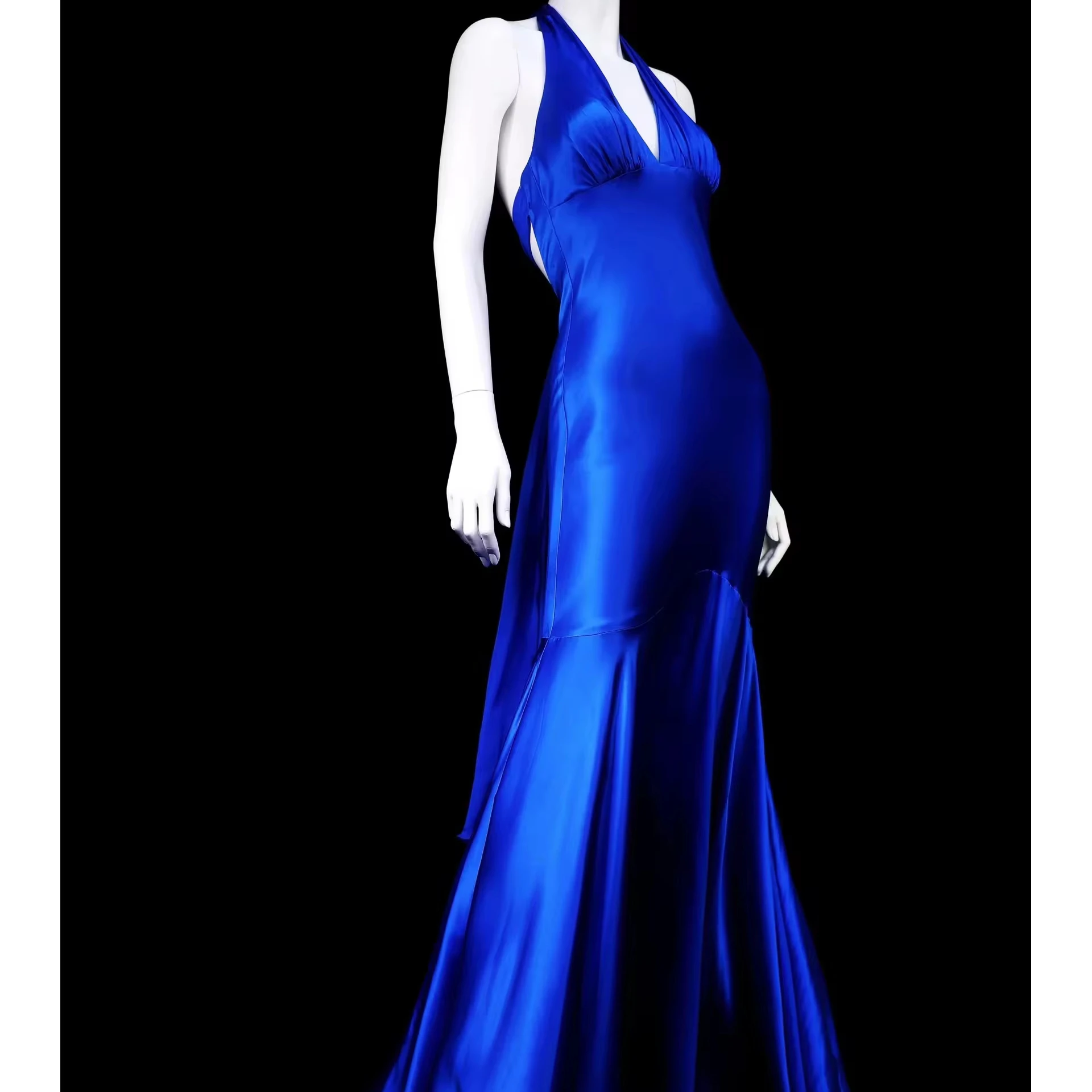 Королевское синее вечернее платье элегантные платья для женщин сексуальные длинные с открытой спиной русалки выпускного вечера 2024