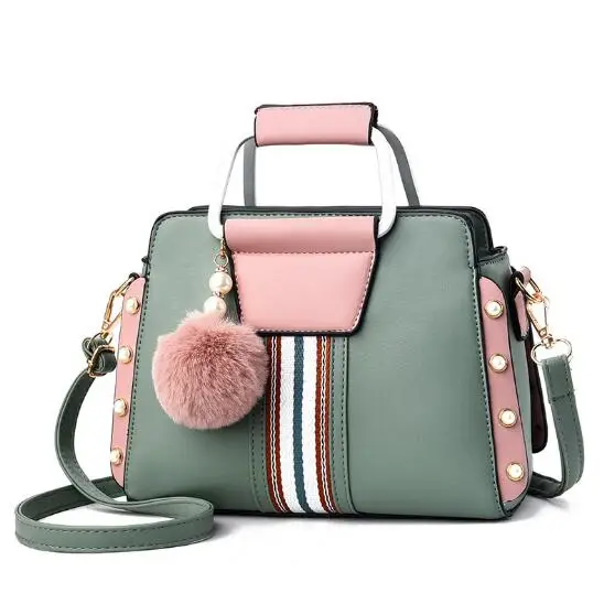 2021 Fashion ladies contrast color handbag women portable crossbody women handbag