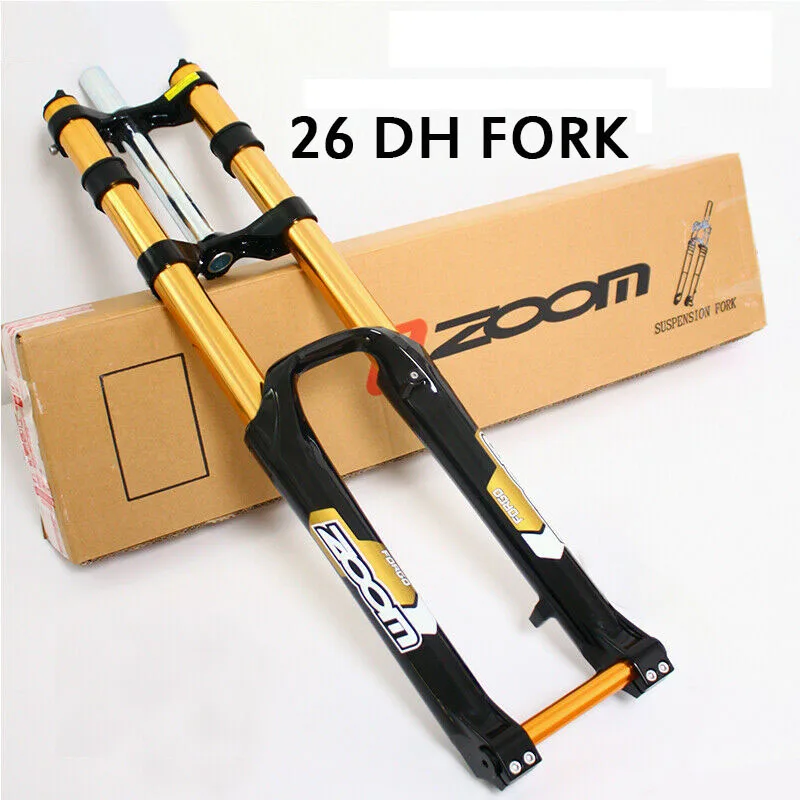 BUCKLOS OEM/ODM Forcella Mtb Double Shoulder Bicycle Fork 26 Inch Mountain Bike Downhill Front Fork For Bicycle Oil Fork Shock (1600614434990)