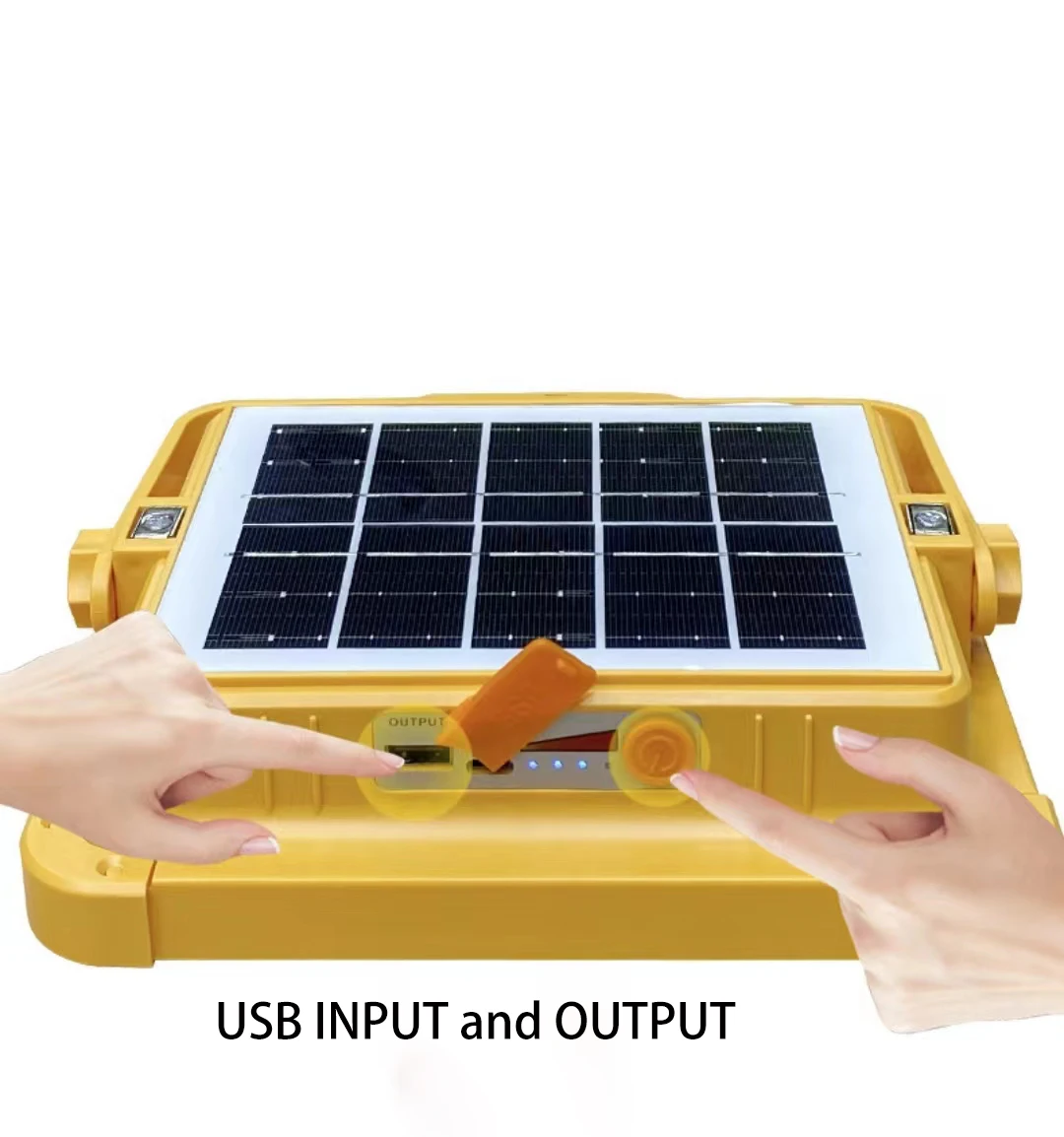 Hot sell 100 200 300w Yellow Emergency IP67 waterproof High Quality Wholesale Solar flood light