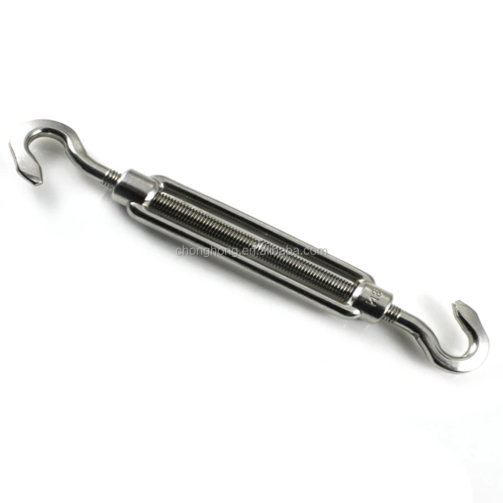 DIN1480 Turnbuckle Hook&Hook High Polished Stainless Steel AISI316/304 ,For Assemble with Wire Rope