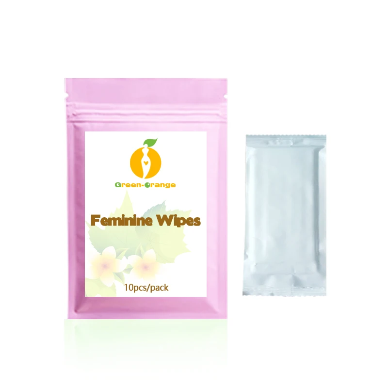 
Private label individual wrapped feminine hygiene wipes 100% biodegradable flushable wipes 