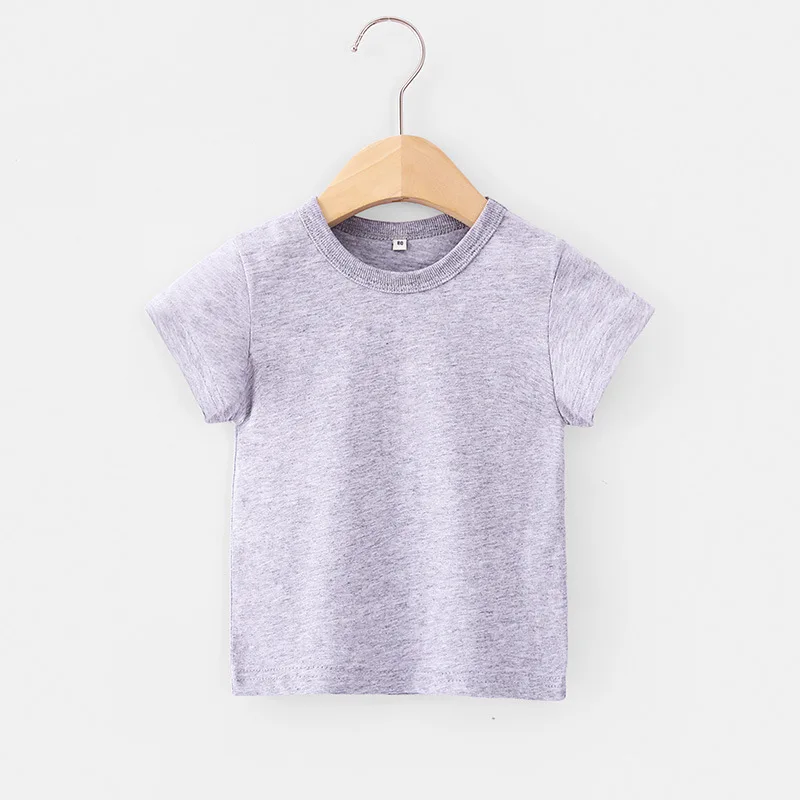 
Wholesale Custom Summer Childrens Short-sleeved T-shirt Cotton Baby Boy Plain Blank T-shirts For Boys And Girls 