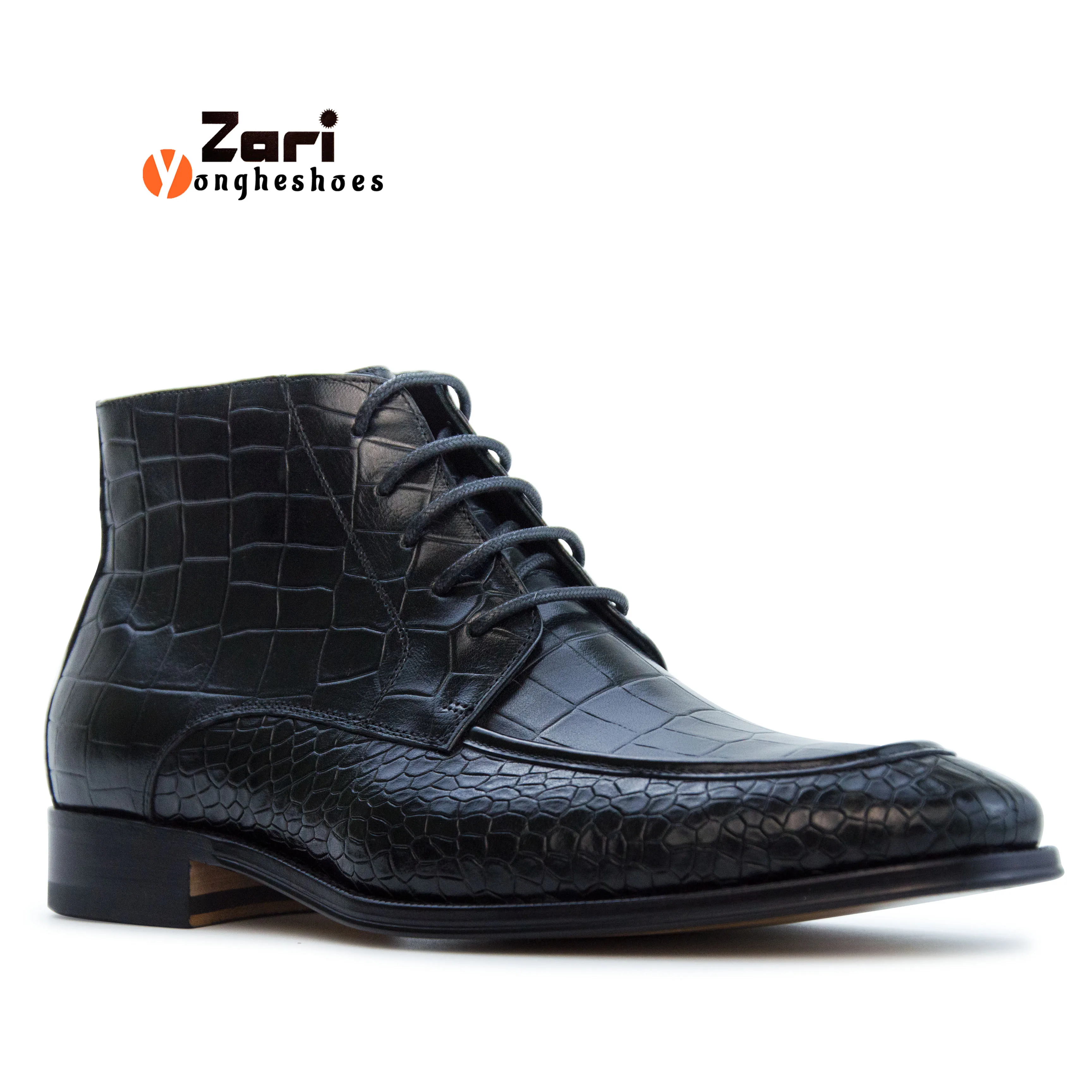 Manufacturers Custom Made 100% Pure Genuine Alligator Leather Men Dresses Boots China Factory