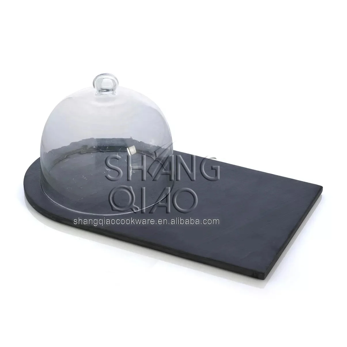 Slate Stone Gourmet Serving Platter Slate Serving Tray for Cake Slate Cheese Board with Dome