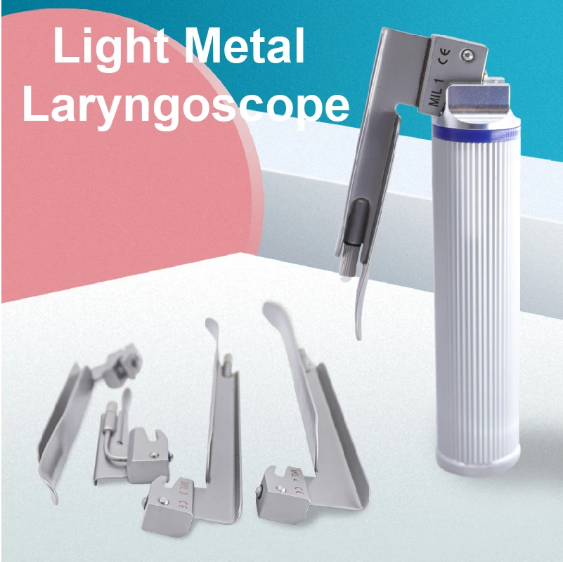 Anaesthesia Fiber Optic Laryngoscope Veterinary Laringoscopio Set Rigid Ent Laryngoscope