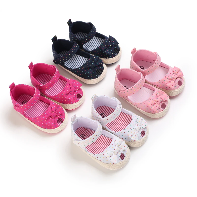 0-1 year baby girl soft sole sandals bow princess shoes