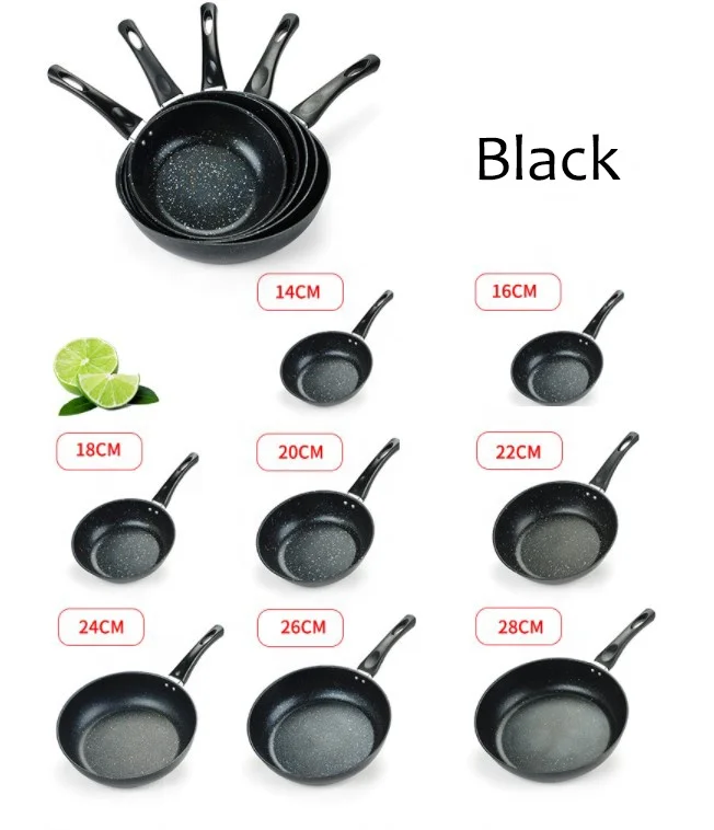 Best-Selling Household Maifan Stone Non Stick Frying Pan Cooking Pan Deep Frying Pan