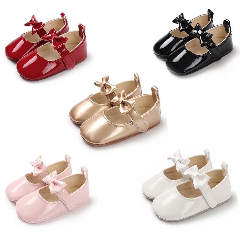 Non Slip Baby Shoes Bow Shaped Soft Soles Non Slip Walking Shoe Princess Shoes